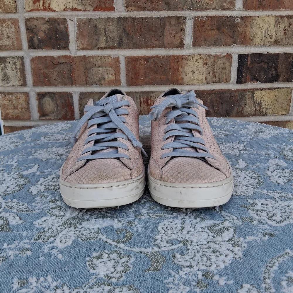 🪱 P448 John Prince Pink Python Snake Print Low Top Sneakers Sz.38/7.5 - Picture 4 of 16